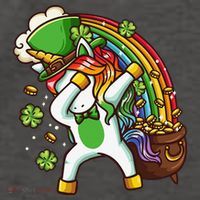 St Patricks Day Dabbing Unicorn Vector Backpack