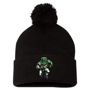 St PatrickS Day Leprechaun Football Player Irish Pom Pom 12in Knit Beanie