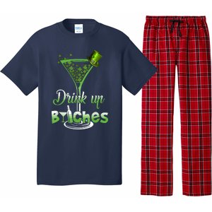 St Patricks Day Shamrock Wine Glass Drink Up Pajama Set