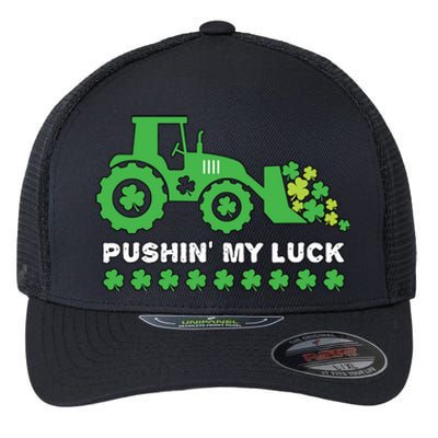 St Patricks Day Pushing My Luck Monster Truck Flexfit Unipanel Trucker Cap