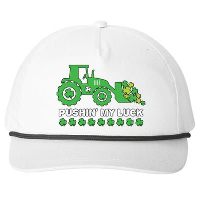 St Patricks Day Pushing My Luck Monster Truck Snapback Five-Panel Rope Hat