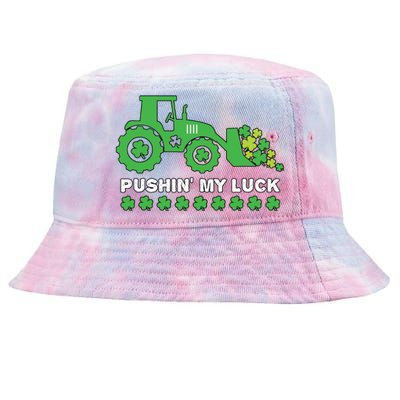 St Patricks Day Pushing My Luck Monster Truck Tie-Dyed Bucket Hat