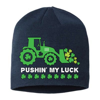 St Patricks Day Pushing My Luck Monster Truck Sustainable Beanie