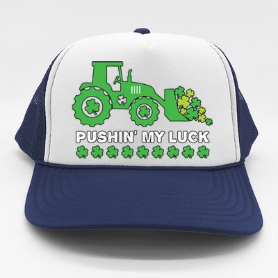 St Patricks Day Pushing My Luck Monster Truck Trucker Hat