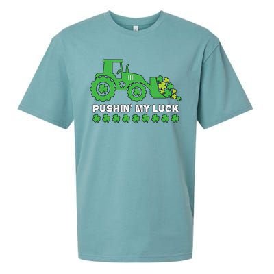 St Patricks Day Pushing My Luck Monster Truck Sueded Cloud Jersey T-Shirt