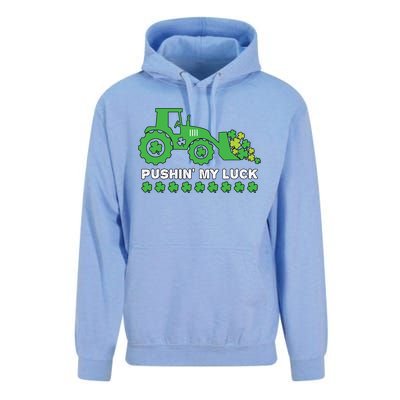 St Patricks Day Pushing My Luck Monster Truck Unisex Surf Hoodie