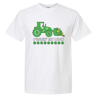 St Patricks Day Pushing My Luck Monster Truck Garment-Dyed Heavyweight T-Shirt