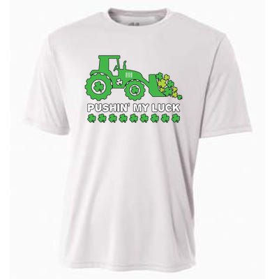 St Patricks Day Pushing My Luck Monster Truck Cooling Performance Crew T-Shirt