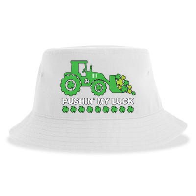 St Patricks Day Pushing My Luck Monster Truck Sustainable Bucket Hat