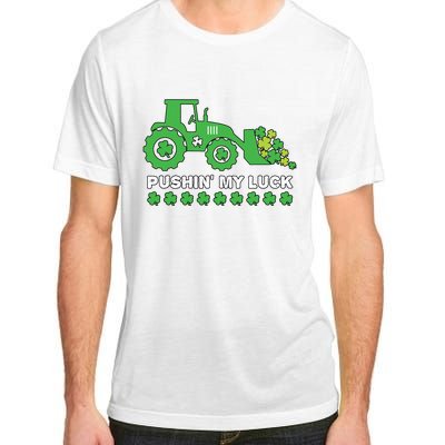 St Patricks Day Pushing My Luck Monster Truck Adult ChromaSoft Performance T-Shirt