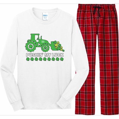 St Patricks Day Pushing My Luck Monster Truck Long Sleeve Pajama Set