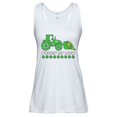 St Patricks Day Pushing My Luck Monster Truck Ladies Essential Flowy Tank