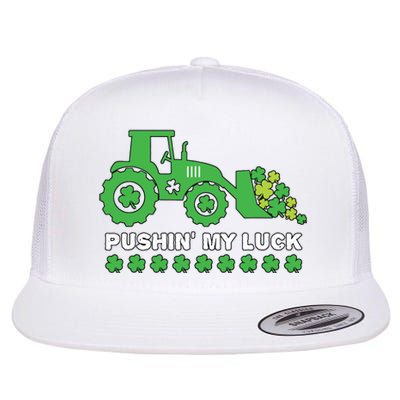 St Patricks Day Pushing My Luck Monster Truck Flat Bill Trucker Hat