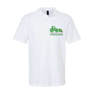 St Patricks Day Pushing My Luck Monster Truck Softstyle Adult Sport Polo