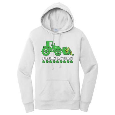 St Patricks Day Pushing My Luck Monster Truck Women's Pullover Hoodie