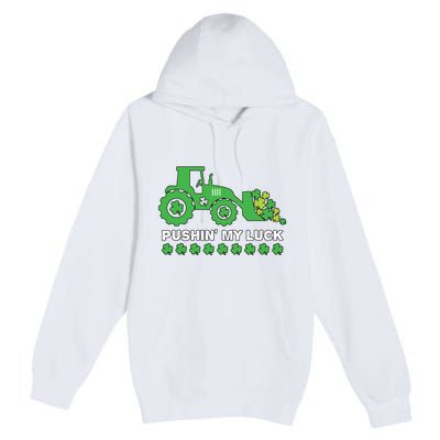 St Patricks Day Pushing My Luck Monster Truck Premium Pullover Hoodie