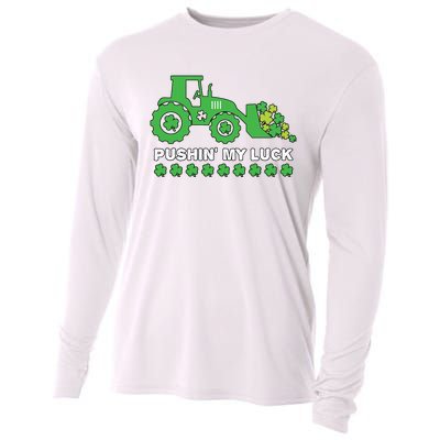 St Patricks Day Pushing My Luck Monster Truck Cooling Performance Long Sleeve Crew