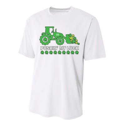 St Patricks Day Pushing My Luck Monster Truck Performance Sprint T-Shirt