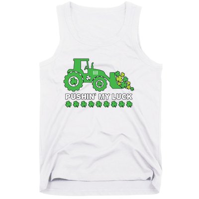 St Patricks Day Pushing My Luck Monster Truck Tank Top