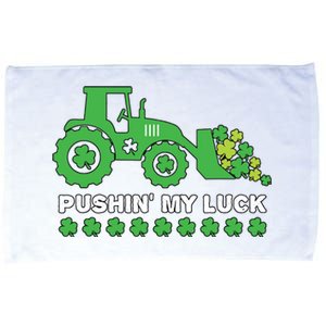 St Patricks Day Pushing My Luck Monster Truck Microfiber Hand Towel