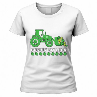 St Patricks Day Pushing My Luck Monster Truck Women's T-Shirt