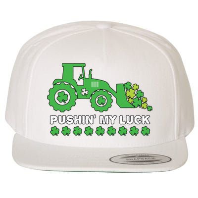 St Patricks Day Pushing My Luck Monster Truck Wool Snapback Cap