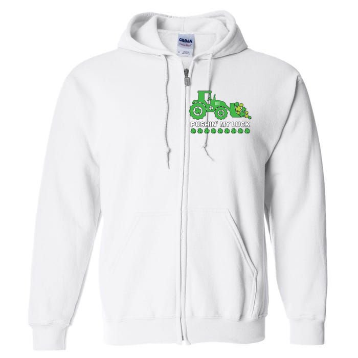 St Patricks Day Pushing My Luck Monster Truck Full Zip Hoodie