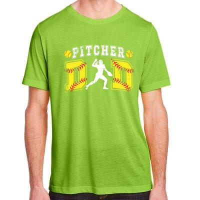 Softball Pitcher Dad Of A Softball Pitcher Father Gift Adult ChromaSoft Performance T-Shirt