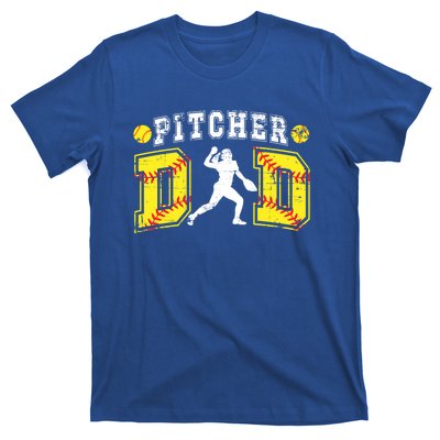 Softball Pitcher Dad Of A Softball Pitcher Father Gift T-Shirt