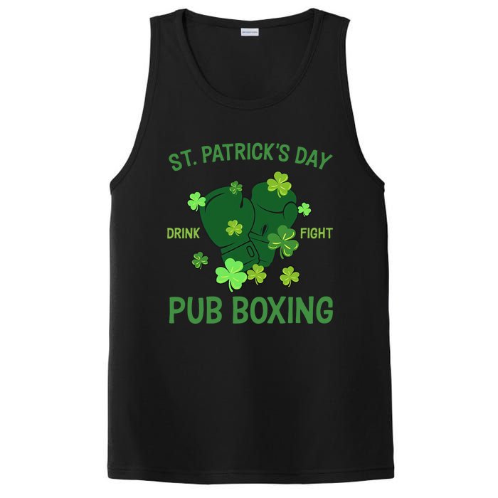 St Patrick's Day Drink Fight Pub Boxing Lucky Clover Lover Gift Idea PosiCharge Competitor Tank