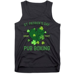 St Patrick's Day Drink Fight Pub Boxing Lucky Clover Lover Gift Idea Tank Top