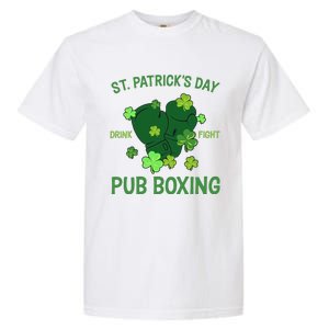 St Patrick's Day Drink Fight Pub Boxing Lucky Clover Lover Gift Idea Garment-Dyed Heavyweight T-Shirt