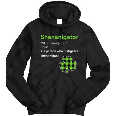 Saint Patrick's Day Gifts Shenanigator Funny Shenanigans Tie Dye Hoodie