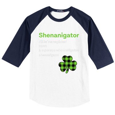 Saint Patrick's Day Gifts Shenanigator Funny Shenanigans Baseball Sleeve Shirt