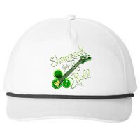 St Pats Day Irish Shamrock Roll Clover Guitar Music Snapback Five-Panel Rope Hat