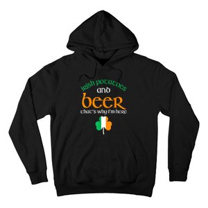 St Patricks Day Irish Flag Drinking Beer Funny Potatoes Candy Gift Hoodie