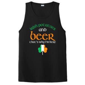 St Patricks Day Irish Flag Drinking Beer Funny Potatoes Candy Gift PosiCharge Competitor Tank