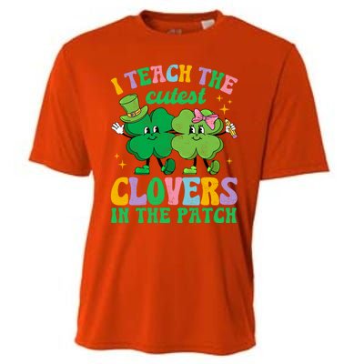 St Patricks Day Teacher I Teach The Cutest Clovers In Patch Gift Cooling Performance Crew T-Shirt