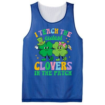 St Patricks Day Teacher I Teach The Cutest Clovers In Patch Gift Mesh Reversible Basketball Jersey Tank