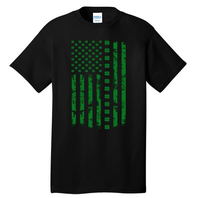 St Patricks Day Lucky Funny Usa Flag Gift Tall T-Shirt