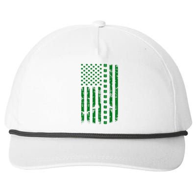 St Patricks Day Lucky Funny Usa Flag Gift Snapback Five-Panel Rope Hat