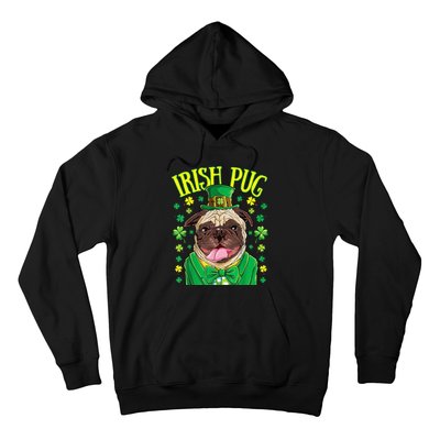 Saint Paticks Day Irish Pug Mom, Dad Rainbow Hoodie