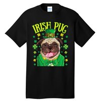 Saint Paticks Day Irish Pug Mom, Dad Rainbow Tall T-Shirt