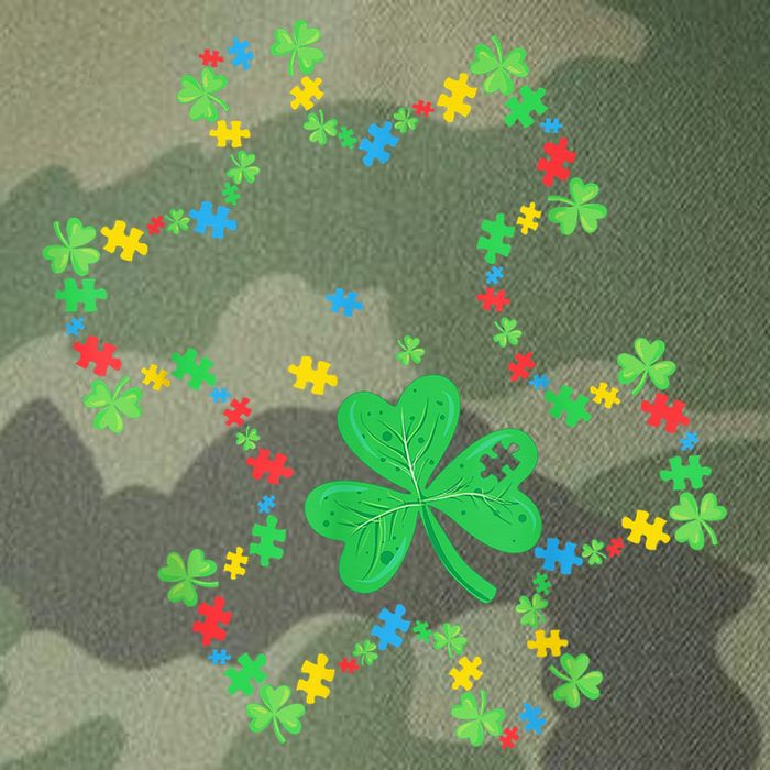 St. Patrick'S Day Autism Awareness Puzzle Piece Shamrock Legacy Tie Dye Trucker Hat