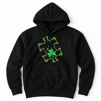 St. Patrick'S Day Autism Awareness Puzzle Piece Shamrock Hoodie