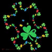 St. Patrick'S Day Autism Awareness Puzzle Piece Shamrock Poster