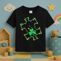 St. Patrick'S Day Autism Awareness Puzzle Piece Shamrock Toddler T-Shirt