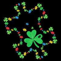 St. Patrick'S Day Autism Awareness Puzzle Piece Shamrock Wool Snapback Cap
