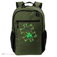St. Patrick'S Day Autism Awareness Puzzle Piece Shamrock Backpack