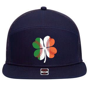 St Patricks Day Shamrock Baseball Gift 7 Panel Mesh Trucker Snapback Hat